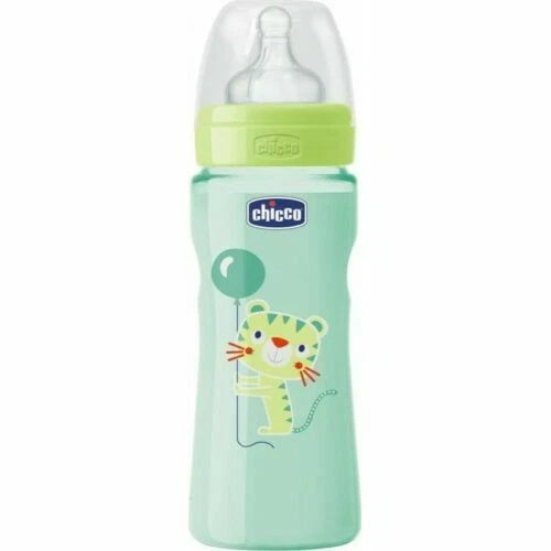 Alimentation au biberon vert pour bébé