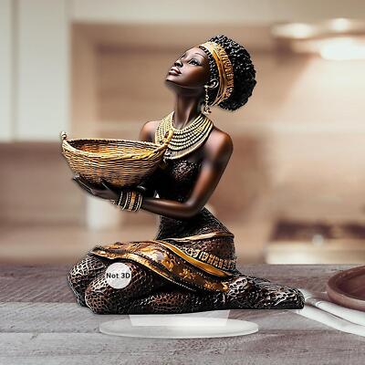 2D flache afrikanische Frau Schreibtisch Ornament für Wohnzimmer Restaurant Büro