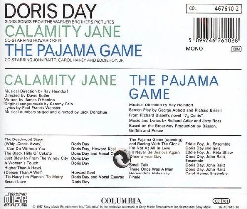 Doris Day - Calamity Jane / The Pajama Game CD, Howard Keel, John Raitt u.v.a. - Bild 2 von 2
