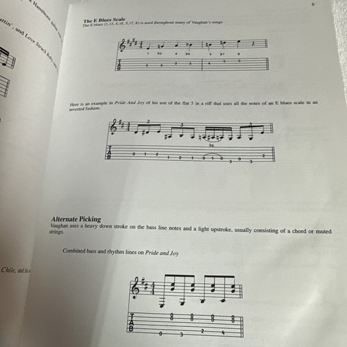 Stevie Ray Vaughan- Lightnin’ Blues- 1983-1987- Guitar Tab Vocal Music-songbook- - Picture 4 of 6