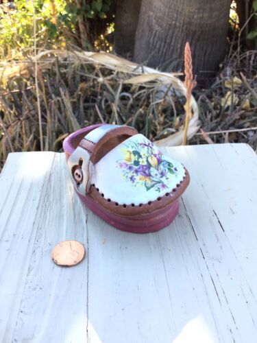 4 pouces Mary Jane planteur de chaussures en terre cuite par le cordonnier argile fleurs sauvages colorées - Photo 1/8