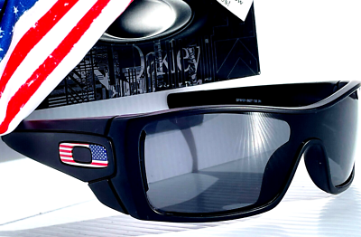 NEW Oakley BATWOLF Black Matte USA Flag POLARIZED Galaxy Black
