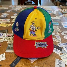 1990s Rugrats Children's Colour Block Snapback Vintage Nickelodeon Cartoon Hat