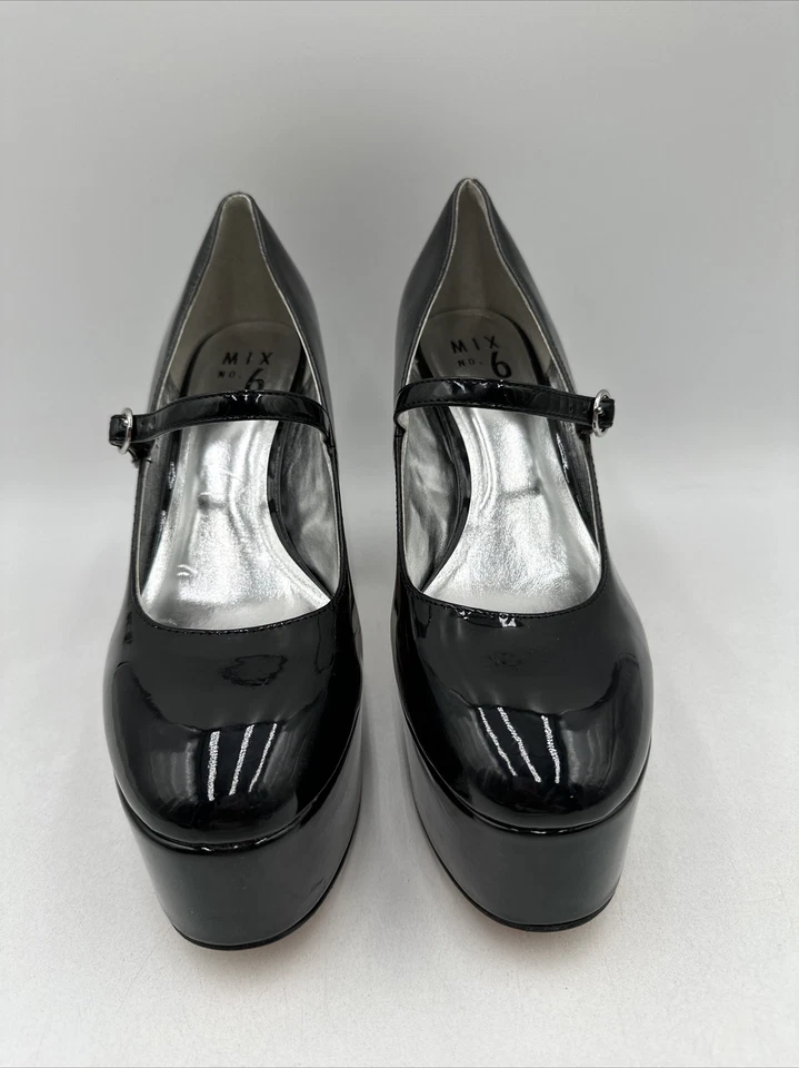 Женский микс No 6 Aaralyna платформе Mary Jane насос черный размер 8,5 M - Изображение 2 из 4