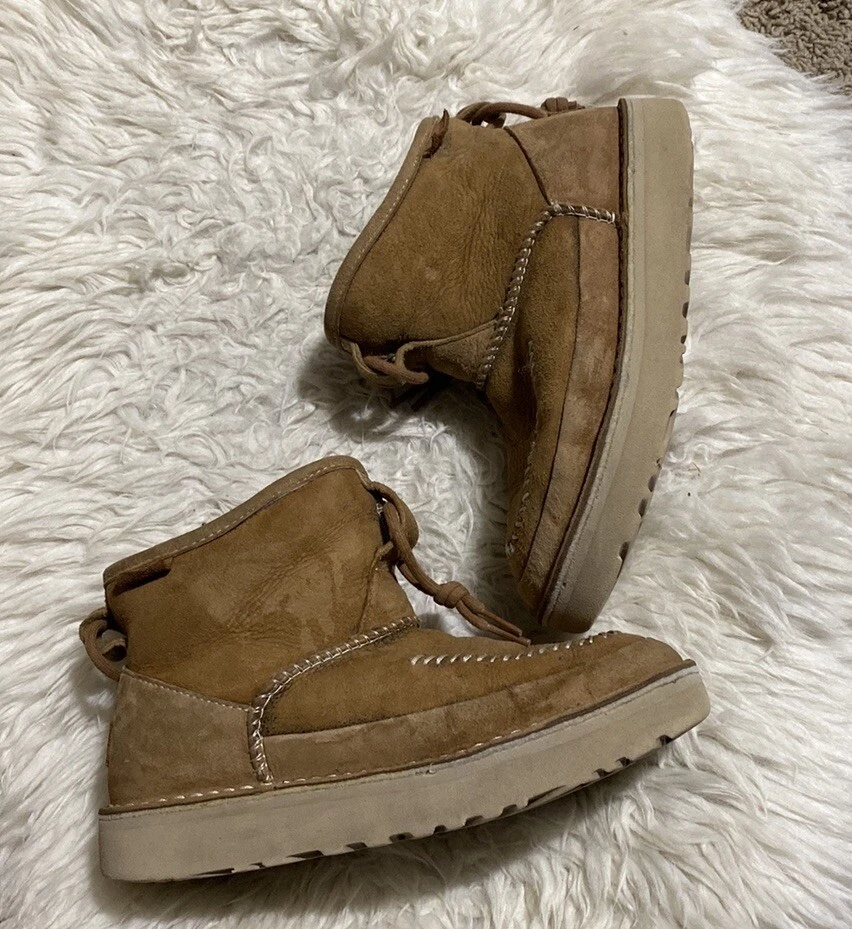 STIVALI RIGENERATI ARTIGIANALI UGG CASTAGNA CAMPFIRE DONNA US 6 EUR 37