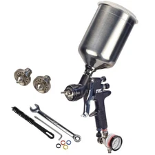TP Tools by DeVILBISS Graphite HVLP Paint Spray Gun, 900 ml Alum Cup #TP-3427DV