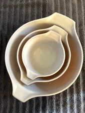 Vintage Pyrex Old Orchard  Cinderella, set of 3 Piece Nesting Mixing  Bowls