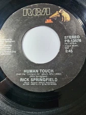 Rick Springfield – Human Touch / Alyson - 1983 - RCA PB-13576 7" Single VG F3