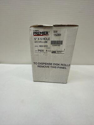 Carbo Premier 5'' X 5 HOLE & 6'' X 6 HOLE - PREMIER RED VACUUM DISC - STICK-ON 4PK