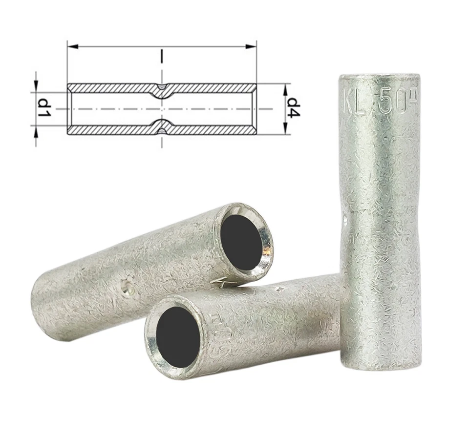 KLAUKE Stoßverbinder bis 70 mm² Kupfer verzinnt Pressverbinder Quetschverbinder