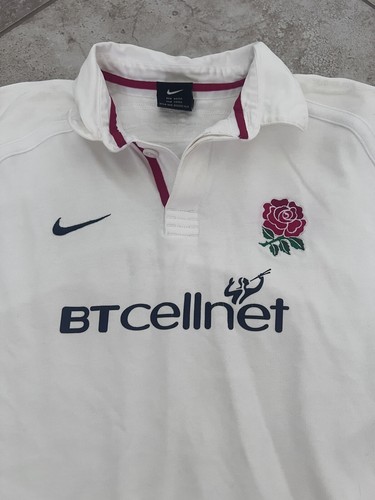 ENGLAND 1999 2000 HOME RUGBY SHIRT JERSEY LONG SLEEVE NIKE sz XL Kids - Picture 2 of 7
