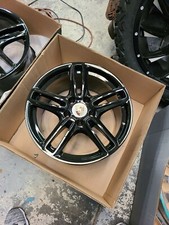 19 Set Porsche Panamera Factory Oem Original Custom Black Turbo Wheels No Tire