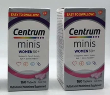 2PK Centrum Minis Women 50 + ~ 160 Tablets Each ~ EXP 10/25 & 2/26 ~ FAST SHIP