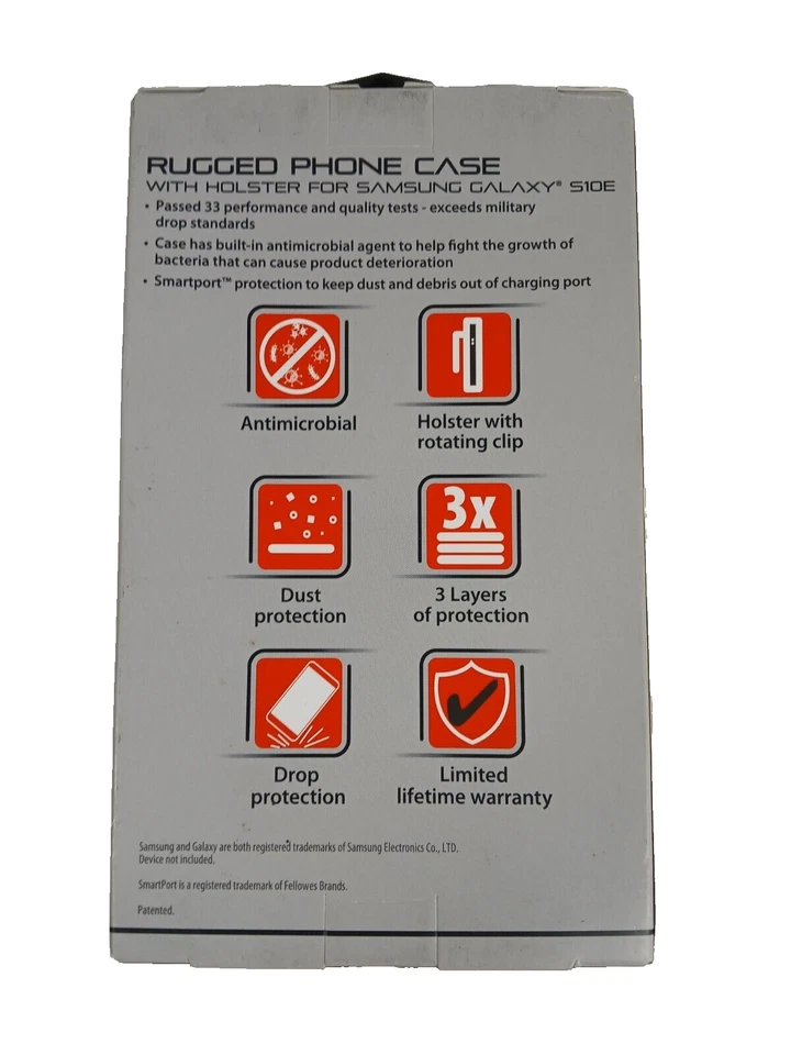 Funda de Teléfono Negra Web Resistente con Funda Samsung Galaxy S10E 5.8" Pantalla Sellada Foto 2 de 2