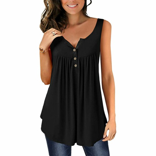 Damen Kurzarm Shirt Sommer T-Shirt Freizeit Lose Bluse Oberteile Tunika Longtops - Bild 15 von 32