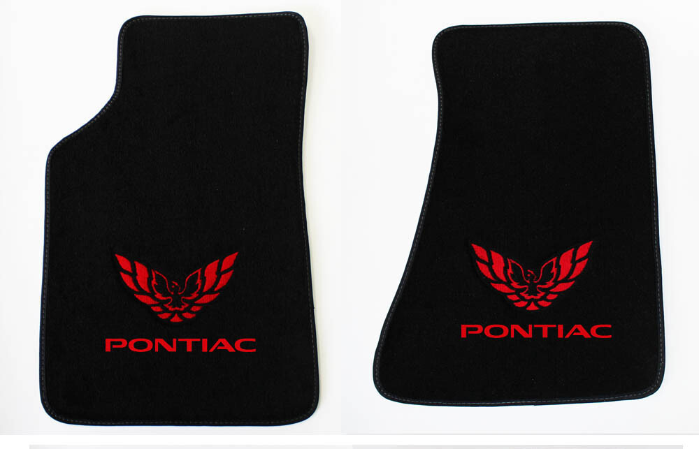NEW! Carpet Floor Mats 1982 2002 PONTIAC & FIREBIRD Embroidered Logo Red All 4 eBay