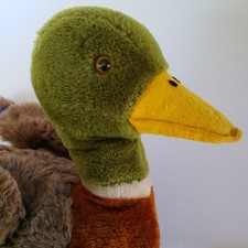 Vintage 1981 R. Dakin Plush Mallard Duck Green Blue Brown Bird Toy Doll 12"