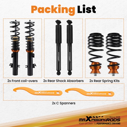 Coilovers for Peugeot 207 2007-2013 SW Estate 1.4 1.6 Hatchback Lowering Springs - Picture 4 of 12