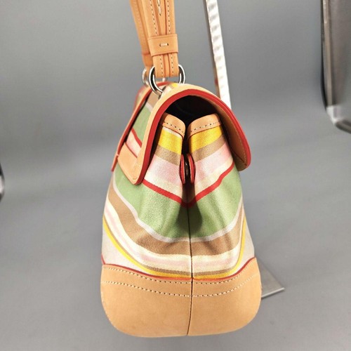 COACH Soho Handbag 4438 Genuine Leather Multicolor Vintage rare brand beige - Picture 5 of 14