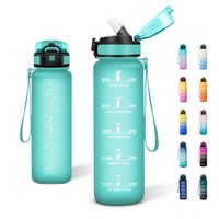 Trinkflasche 1L Auslaufsicher Mit Strohhalm, KohlensäUregeeignet, Japoria