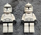LEGO Star Wars SW0058 Clone Trooper Phase 1 Black Head Minifigure lot of 2