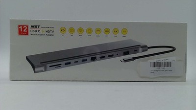 USB-C Hub Dock Adapter USB 3.0 HDMI DP Ethernet 3.5mm MST 100W PC Laptop MacBook