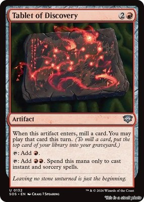 Tablet of Discovery MTG Secrets of Strixhaven Uncommon NM Pck Fresh