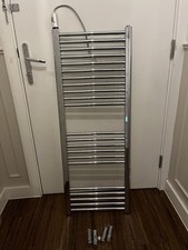 Heated Towel Rail Straight Chrome Ladder Modern Bathroom Radiator 