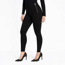 Good American The Boss Ponte Pants Black High Waist Skinny Size 0