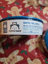 Mama Bear Diaper Pail Refill 270 ct Diaper Genie New, Comes w/ 2, 270 ct refill