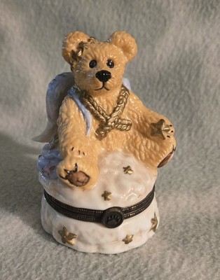 Vintage Boyd's Bearware LeBearmaoge Clarence Angel Bear Trinket Box  3E/1509 