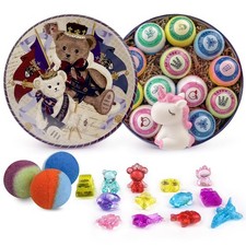 Bath Bombs for Kids, 12pcs Bath Bombs with Surprise Crystal Toys Inside,