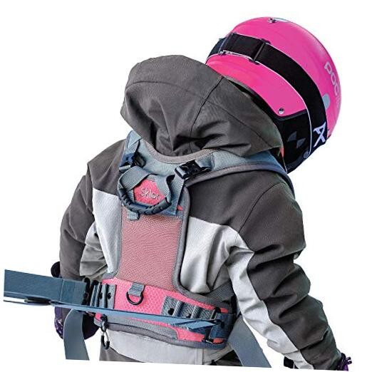  Ski and Snowboard Harness Trainer for Kids - Training Leash Pink Snowflake