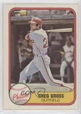 1981 Fleer Greg Gross #18 0sm3