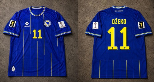 Bosnia & Herzegovina Blue Yellow Jersey  #11 Soccer   All Size RM689