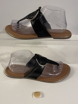 Liz Claiborne Women s LC Cabella Black Flip Flop Sandals Size 8.5 M New
