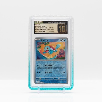 Pokemon Squirtle Cosmos Holo #7/165 Scarlet & Violet 151 Costco CGC 10 PRISTINE