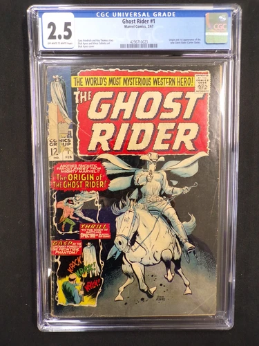 THE GHOST RIDER #1 MARVEL COMICS 1ST APPEARANCE OF CLAYTON SLADE CGC GRADED 2.5