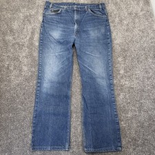 VTG 1993 Levis 517 Orange Tab Blue Bootcut Jeans 40x32 Fit 36x31 Made In USA