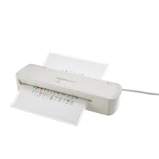 AMAZON BASICS 9 INCH THERMAL LAMINATOR MACHINE DOCUMENTS PHOTOS - WHITE