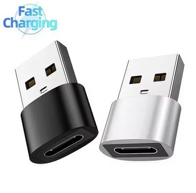 USB To USB C Adapter Type C Female To A Male Charger Converter (2pack)