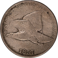 1857 1c Flying Eagle Cent ~ Good Details
