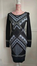 Oasis Bodycon black  Dress Size10 Glitter Purple