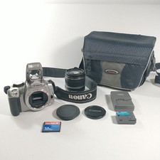 Canon EOS Digital Rebel XT 18-55mm Lens Flash Card Charger Battery Strap  Case