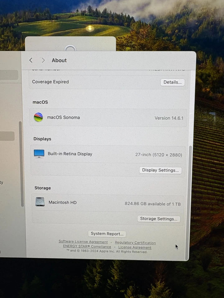 Apple iMac 27 Inch 5K 2020 3.6 GHz i9 1TB SSD 64GB RAM AMD 5700 PRO 8GB GFX - Image 4 of 4