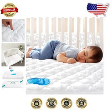 Ultra Soft Crib Mattress Protector 2 Pack Fitted Waterproof Noiseless 52x28