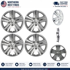 15 Inch Wheel Covers Set Of 4 Silver Chrome Hubcaps Abs Snap On Universal Fit 15 Inch Wheel Covers Set Of 4 Silver Chrome Hubcaps Abs Snap On Universal Fit