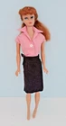 Vintage 1962 Ponytail Barbie redhead in tagged outfit straight legs