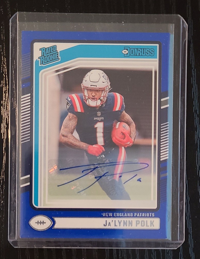 2024 Donruss Rated Rookies Autographs Blue Ja'Lynn Polk