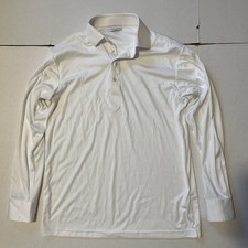 Collars  Co Long Sleeve Dress Collar Polo Shirt Mens Small White Stretch